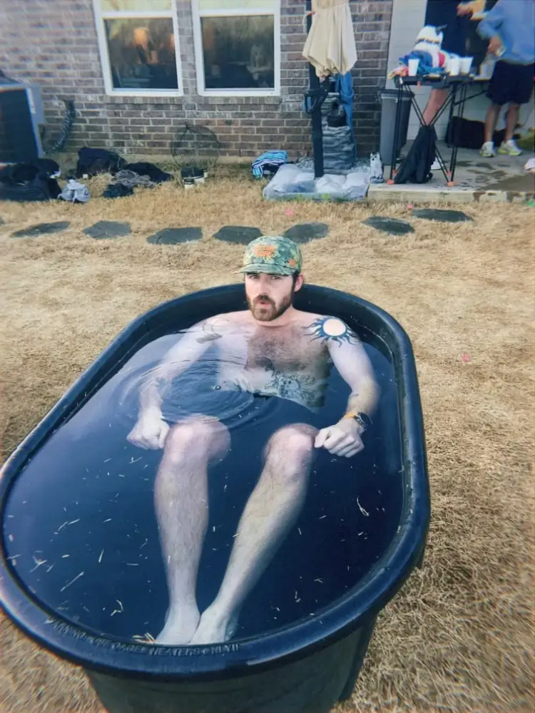 Cold plunge at the Meantime hangout